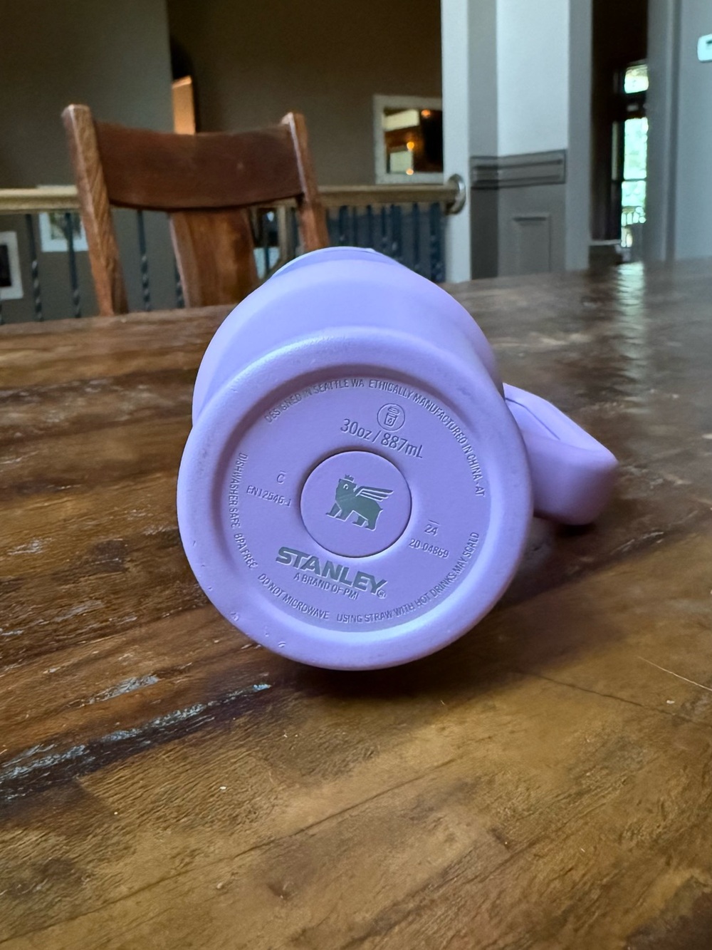 Stanley 30 oz Lavender Insulated Travel Mug with Handle and Straw - Picture 3 of 5